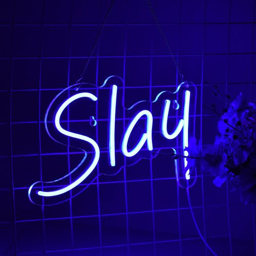 product_image_name-Generic-Slay Neon Sign Light, pour décoration murale, néon LED, pour décoration murale de chambre à coucher, dortoir esthétique pour filles Preppy, décor de chambre mignon, romantique-1