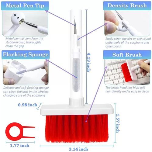 Hagibis brosse de nettoyage de clavier, outils de nettoyage d'écouteurs  d'ordinateur, nettoyeur de clavier