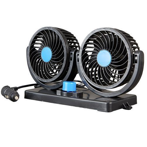 Acheter Ventilateur de voiture Portable à double tête, Rotation à 360  degrés, ventilateur de refroidissement automatique de l'air, ventilateur de Circulation  d'air USB pour tableau de bord, camping-car et camion