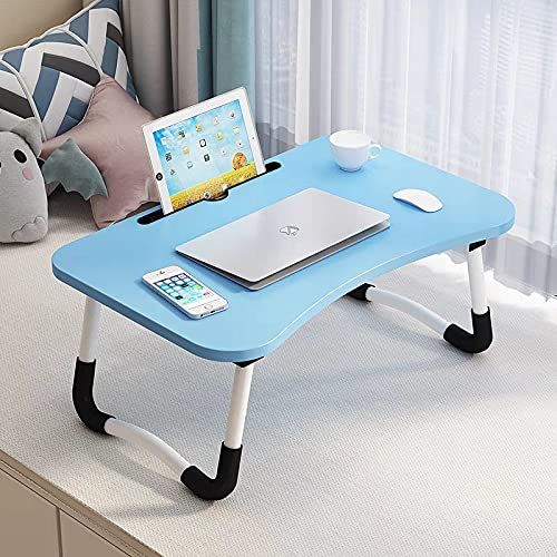 Tuyaux en Acier Table Lit pour Ordinateur Portable avec Planche en