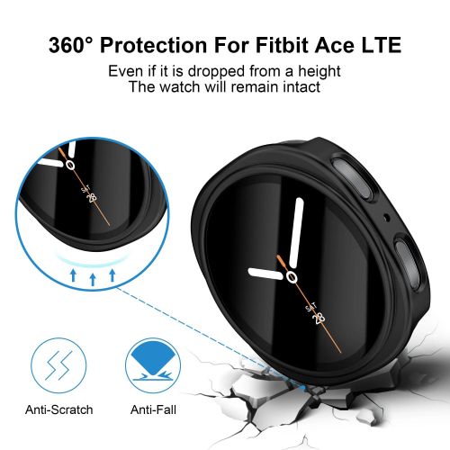 product_image_name-Generic-Cover + Tempered Glass pour Samsung Galaxy Watch 8 44mm Protecteur d'écran complet - Noir-5