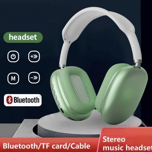 Vert-Casque compatible Bluetooth avec Apple Air MAS, casque sans