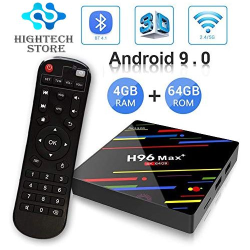 H96 H96 MAX 4GB RAM 64GB ROM Android 9 avec 1 an dabonnement