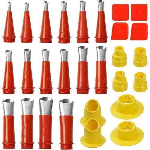 product_image_name-Generic-Applicateur de buse de calfeutrage en acier inoxydable, outil de colle de finition de calfeutrage, mastic en silicone pour évier de cuisine, 22 pièces-1