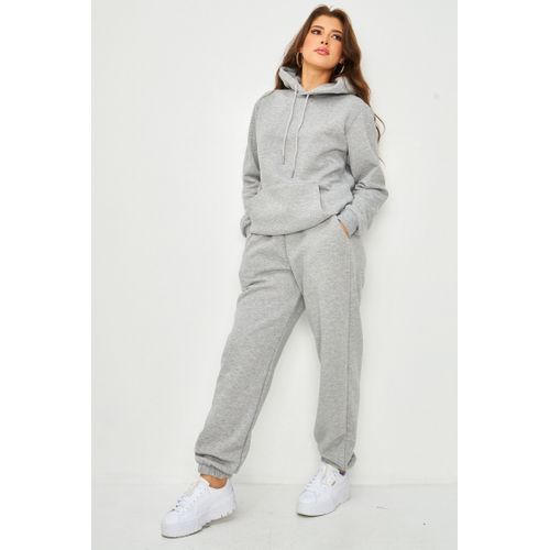 Jogging molleton gris femme online