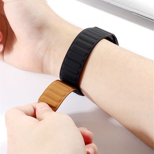 Generic Bracelet magn tique en Silicone Noir pour 22mm Pour Huawei
