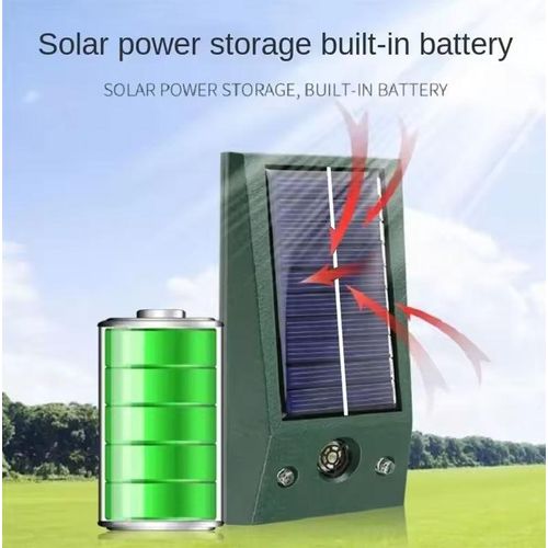 product_image_name-Generic-Répulsif Ultrasons Solaire Étanche pour Animaux et Oiseaux – Charge Solaire et USB, LED Clignotante, Contrôle des Nuisibles pour Jardin et Extérieur-2