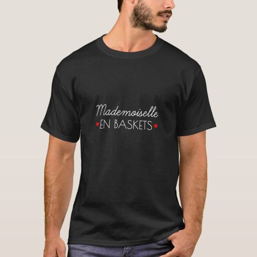 Mademoiselle en basket tee shirt discount