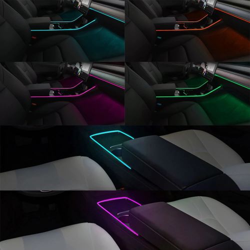 Intérieur de voiture - éclairage d'ambiance - décoration led - éclairage -  coloré 