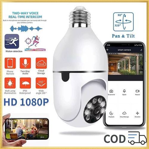 Generic 1080P 2.4G 360° Wifi Ampoule Panoramique Caméra IP Vision