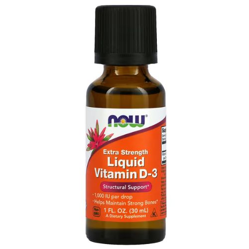 Now Foods فيتامين د3 سائل قوة إضافية 1000 وحدة دولية 30 مل