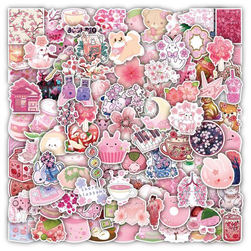 product_image_name-Generic-ملصقات 50 ملصق الوردي الكرز الكرتون الجمالية الزخرفية سكرابوكينغ حالة الهاتف المحمول لطيف للأطفال الفتيات-1