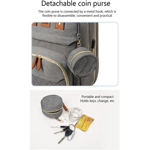 product_image_name-Generic-شنطة ظهر للحفاضات مقاومة للماء مع وسادة تغيير الحفاضات – متعددة الاستخدامات للأولاد والبنات-2