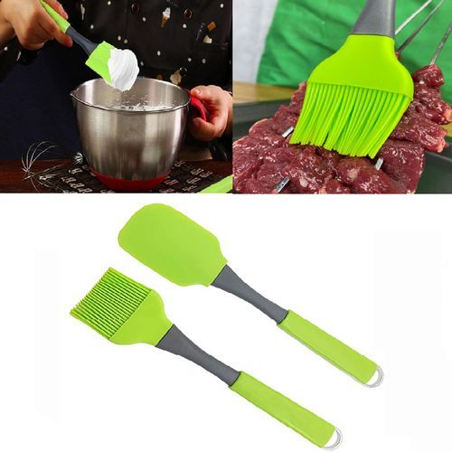 Generic Ustensiles de cuisine en silicone de qualité supérieure (spatule et  pinceau) - Lot de 2 à prix pas cher