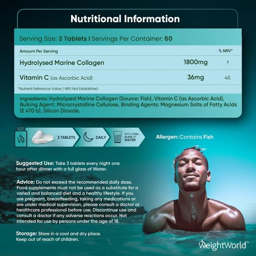 product_image_name-WeightWorld-Collagen Marine Peptides Type 1 & 3, 1800mg ,Sante peau,os ,articulations-8