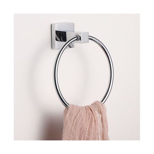 Generic porte-serviette mural rond plaqué chrome pour salle de bain à prix  pas cher