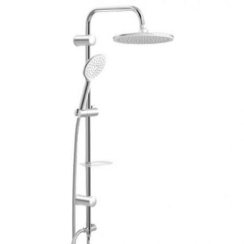 Generic Pomme de douche pluie de 8 po avec douchette à main, système de  douche à 3 fonctions, chrome