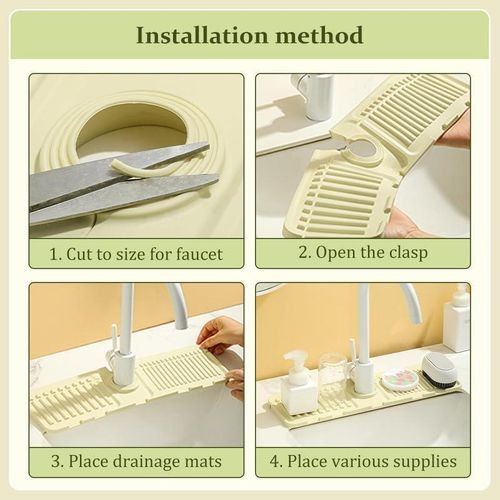 product_image_name-Generic-Tapis d’égouttage 2pcs en silicone pour robinet – Protection anti-éclaboussures et séchage rapide-4