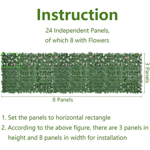 product_image_name-Generic-Clôture de lierre artificiel 3mX1m, couverture de confidentialité, fausses feuilles de vigne, décoration murale pour terrasse extérieure, balcon, appartement, arrière-cour, terrasse, jardin-3