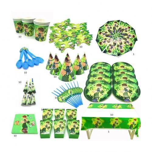 PACK DE DECORATION D'ANNIVERSAIRE COMPLET 91 PIECES THEME