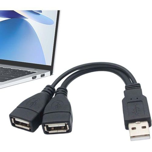product_image_name-Generic-Câble répartiteur USB 2.0 en Y, câble d'extension 1 mâle vers 2 femelles, adaptateur secteur-1