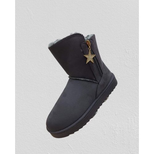 Bottines grises femme daim online