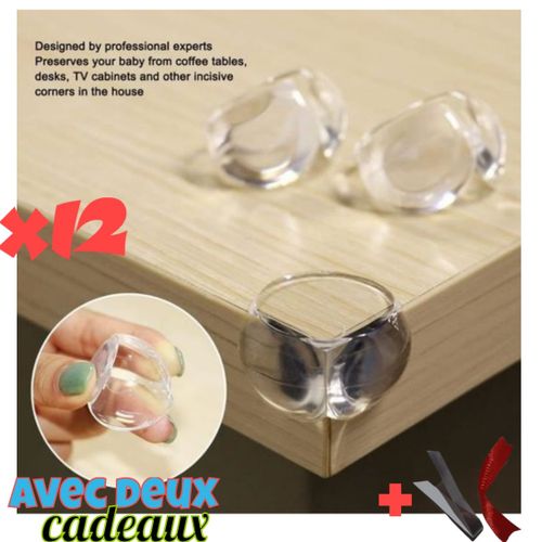 Generic Lot de 12 Protège-coins de table en silicone pour bébé et