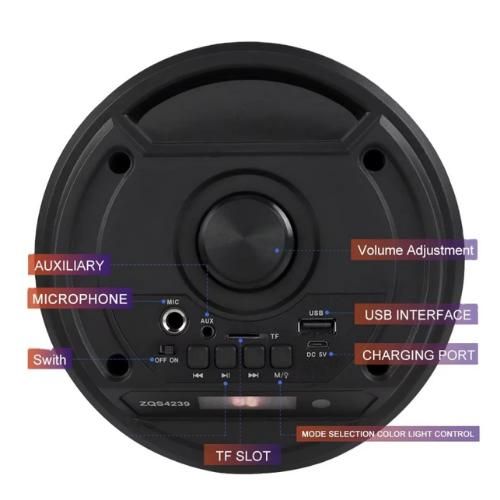 product_image_name-Generic-مكبر صوت بلوتوث محمول ZQS4239 خارجي USB راديو FM ميكروفون لاسلكي استريو باس-6
