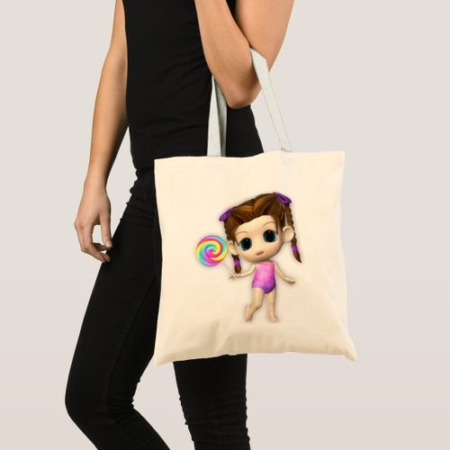 product_image_name-Generic-Tote Bag Lollipop Girl Cutie Unique, haute qualité-1