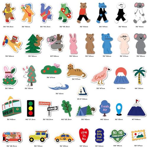 product_image_name-Generic-25 X02 Korea cute outing bear cute girl sticker-1