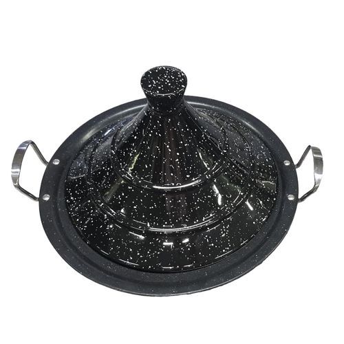 Swissline TAJINE GRANIT EN INOX ANTI ADHESIF GRAND TAILLE 38 CM Noir à prix  pas cher