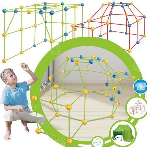 Tente pour enfants , kit de construction de cabane pour enfants