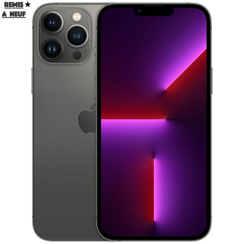 iPhone 13 Pro Max 256Go+6 Go- Graphite (Noir) Ecran XDR OLED 120Hz 6.7" - Remis a neuf