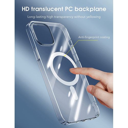 pochette IPhone 12 silicone transparent Super MagSafe bleu