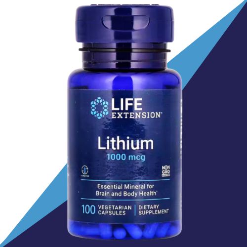 product_image_name-Life Extension- Lithium, 1000 mcg - Fonctionnement du cerveau au niveau cellulaire - 100 Capsules Vég-1