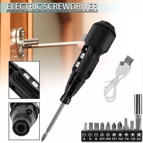 product_image_name-Generic-Tournevis Électrique Sans Fil Rechargeable Led, Avec Embout Et Câble Usb-1