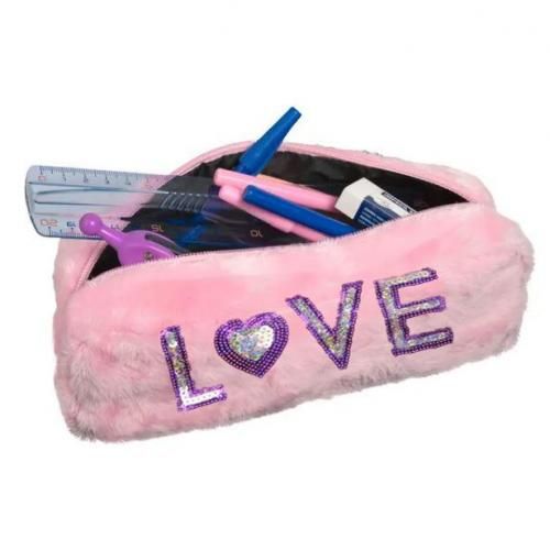 product_image_name-Generic-Trousse avec Fourrure 1 compartiment, étui à crayon, trousse cosmétique مقلمة من الفرو، حقيبة مستحضرات التجميل-1