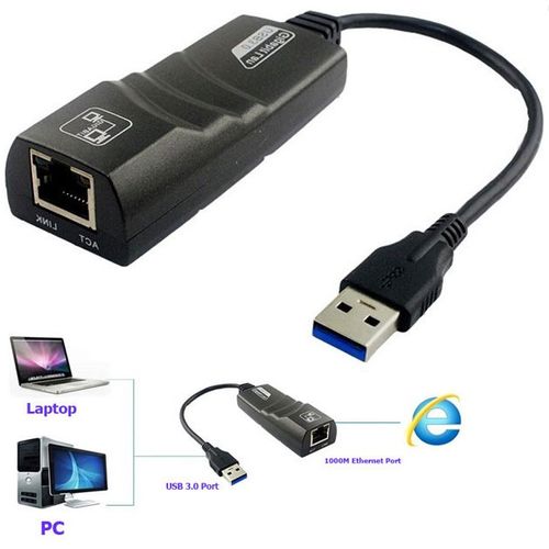 Adaptateur USB 3.0 vers RJ45 10/100/1000 Mbps Gigabit Ethernet LAN Réseau -  Prix en Algérie