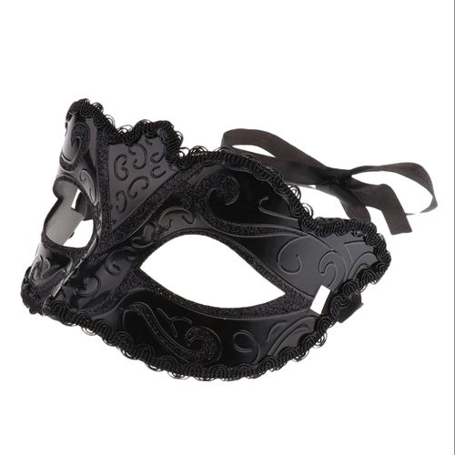 Masque noir en dentelles sexy pour déguisement