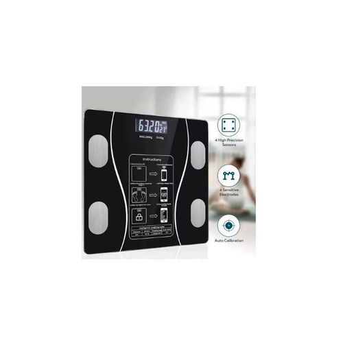 product_image_name-Generic-Balance de pesée intelligente Bluetooth Balance électronique pour perte de poids Balance de graisse corporelle Affichage de la température et de la puissance-1