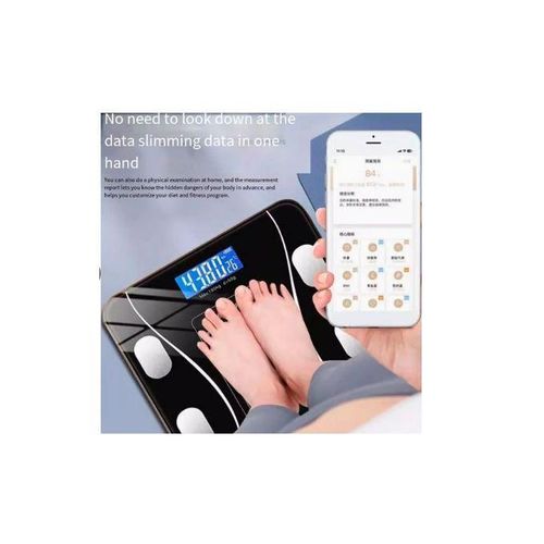 product_image_name-Generic-Balance de pesée intelligente Bluetooth Balance électronique pour perte de poids Balance de graisse corporelle Affichage de la température et de la puissance-4