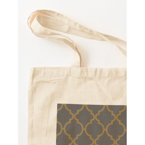 product_image_name-Generic-حقيبة يد قطن كلاسيكية باللون الرمادي والبني رباعي الفصوص-3