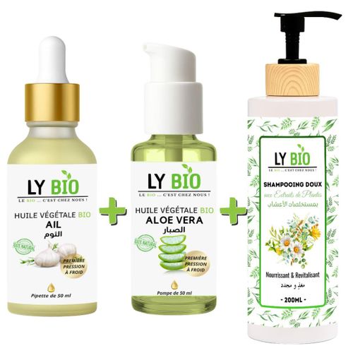 product_image_name-LY BIO-PACK HUILE AIL 50ML - PIPETTE + HUILE ALOE VERA 50ml - POMPE + SHAMPOOING AUX EXTRAITS DE PLANTES 200ML-1