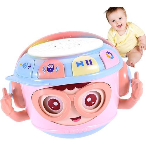 SOBEBEAR Jouet bébé tambour musical et projecteur d'étoiles avec music pour  bébé