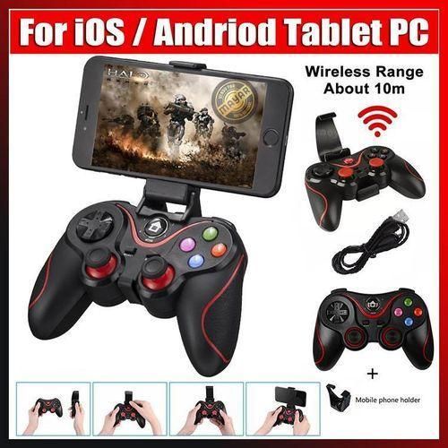product_image_name-Generic-جهاز تحكم لاسلكي بلوتوث 3 في 1 للألعاب على iOS / Android / PC / PS3 / PS4 مع حامل للهاتف-1