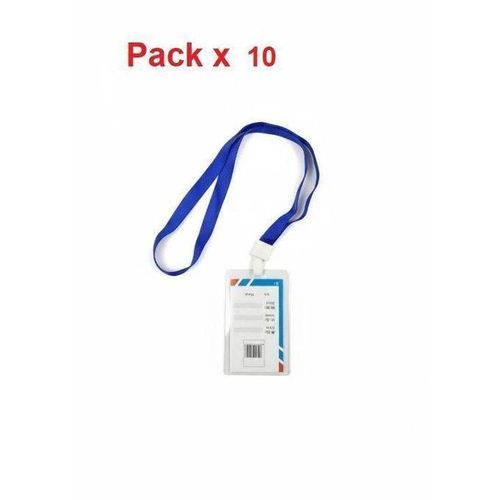 product_image_name-Generic-Pack de 10 porte-badges étanches avec cordon bleu-1