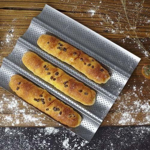 product_image_name-Generic-Moule à Pain Baguette Français – Forme Vague Couleur Argent-1