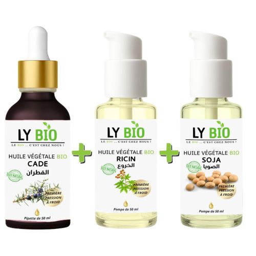 product_image_name-LY BIO-PACK HUILE CADE 50ML - PIPETTE + HUILE RICIN 50ml - POMPE + HUILE SOJA 50ML - POMPE-1