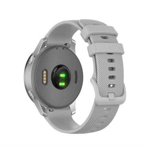 Mobigear Color - Bracelet Garmin Vivoactive 4 en Silicone Souple Fermeture  à boucle - Blanc 11-8226576-14 