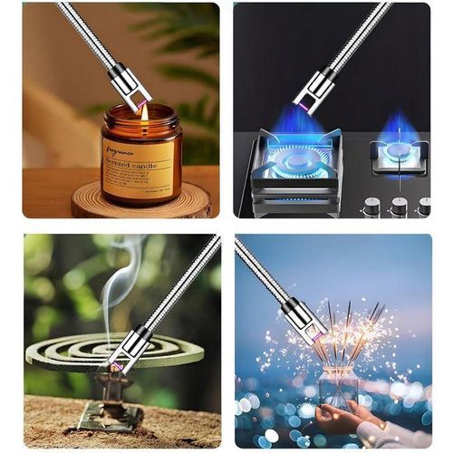 product_image_name-Generic-ولاعة غاز كهربائية قابلة لإعادة الشحن USB مع رقبة مرنة وتكنولوجيا البلازما - مقاومة للرياح-3